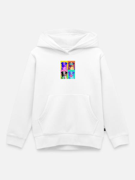 Hunde Australian Shepherd Hund - Kinder Premium Organic Hoodie - Weiß