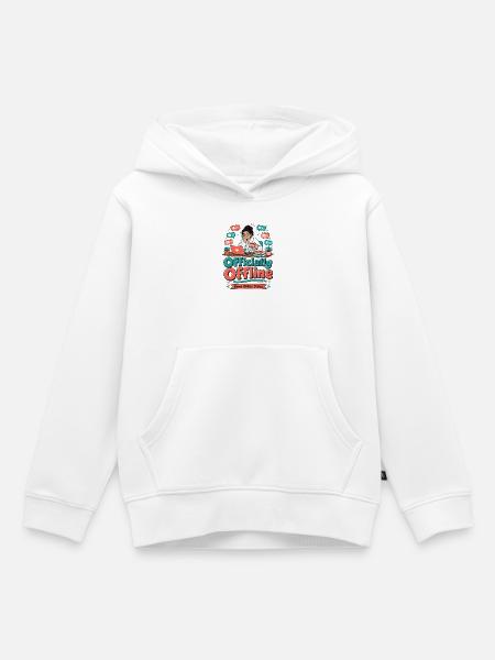 Officially Offline - Home Office - Kinder Premium Organic Hoodie - Weiß