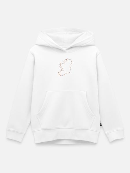 Karte von Irland - Kinder Premium Organic Hoodie - Weiß
