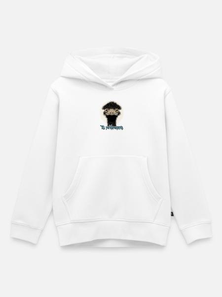 TU M'ÉMUS (Vogel, Emotion) - Kinder Premium Organic Hoodie - Weiß