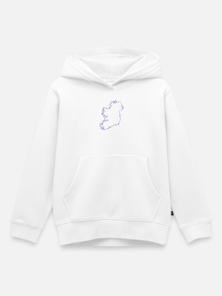 Karte von Irland - Kinder Premium Organic Hoodie - Weiß
