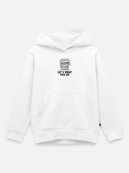 Mumie Cartoon Wrap This Up - Kinder Premium Organic Hoodie - Weiß