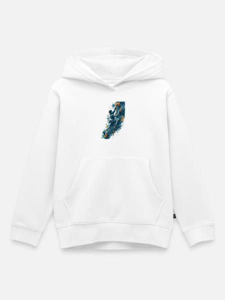 Evolution Bouldern – Cooles Kletterer Outfit - Kinder Premium Organic Hoodie - Weiß