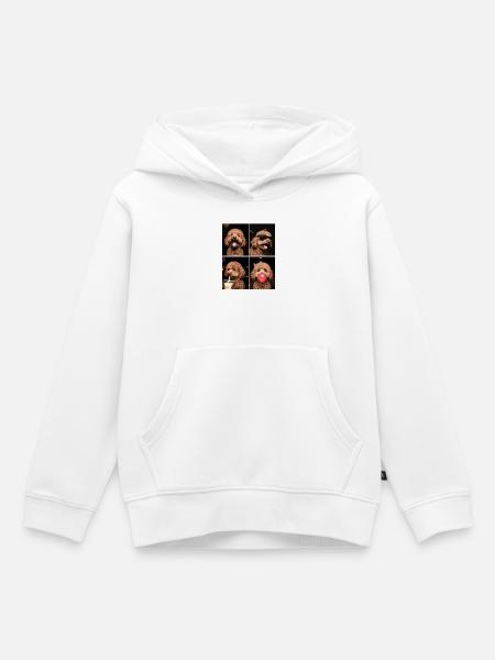 Hunde Pudel Hund - Kinder Premium Organic Hoodie - Weiß