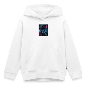 Katze im türkisfarbenen Anzug - Kinder Premium Organic Hoodie - Weiß - Vorne - AI Model Kid Female (0cm)