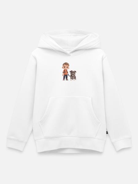 Muck & Rampage - Kinder Premium Organic Hoodie - Weiß