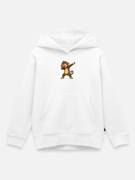 DabAffe Cartoon - Kinder Premium Organic Hoodie - Weiß