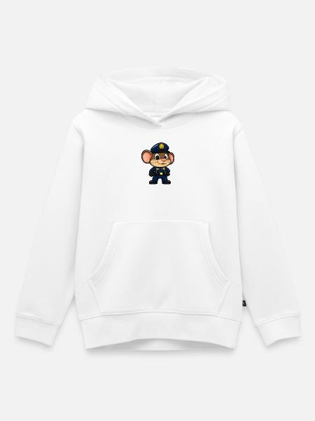 Mäuse Polizei / Polizistin Maus - Kinder Premium Organic Hoodie - Weiß