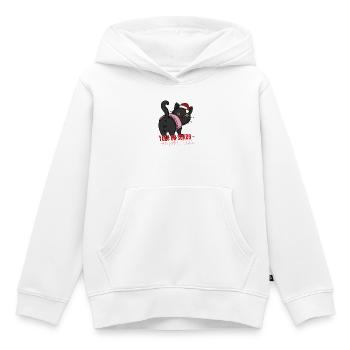 Wütende Weihnachtskatze Yule Sei Entschuldigung, Gedankenleser - Kinder Premium Organic Hoodie - Weiß - Vorne - AI Model Kid Female (0cm)