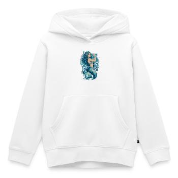 Zarte Meerjungfrau zeigt starke Muskeln - Kinder Premium Organic Hoodie - Weiß - Vorne - AI Model Kid Female (0cm)