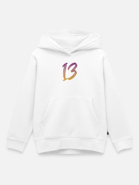 13 - Kinder Premium Organic Hoodie - Weiß