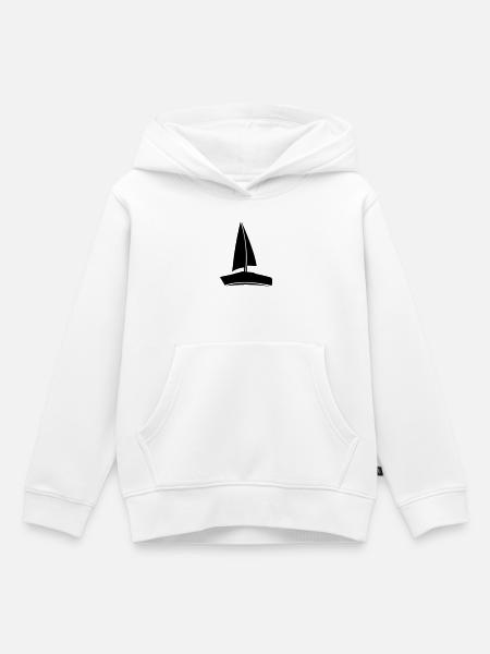 boot1 - Kinder Premium Organic Hoodie - Weiß