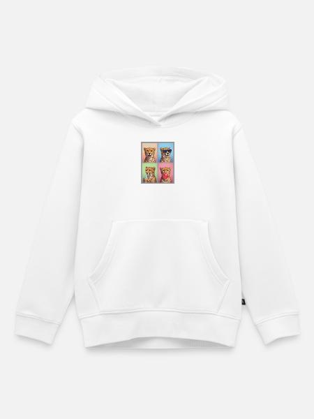 Geparde Gepard - Kinder Premium Organic Hoodie - Weiß