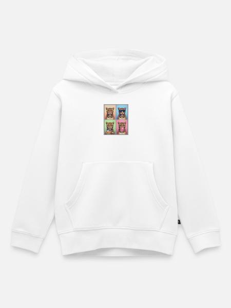 Nebelparder Clouded Leopard - Kinder Premium Organic Hoodie - Weiß