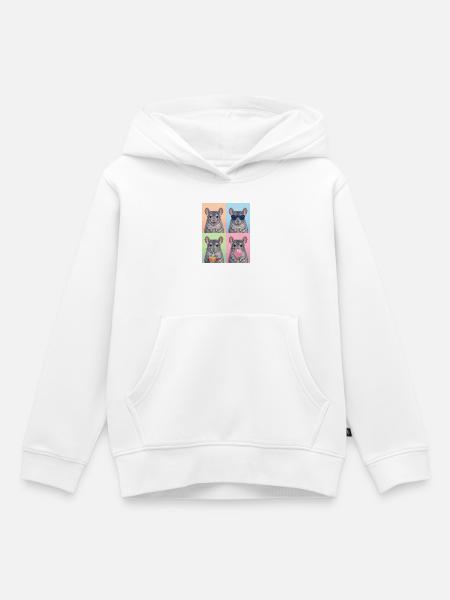 Chinchillas Chinchilla - Kinder Premium Organic Hoodie - Weiß