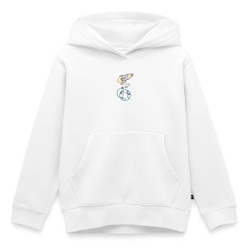 Vergesst nicht, aufzuladen (für helle Hintergründe) - Kinder Premium Organic Hoodie - Weiß - Vorne - AI Model Kid Female (0cm)
