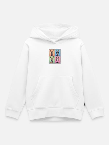 Donkey Esel - Kinder Premium Organic Hoodie - Weiß