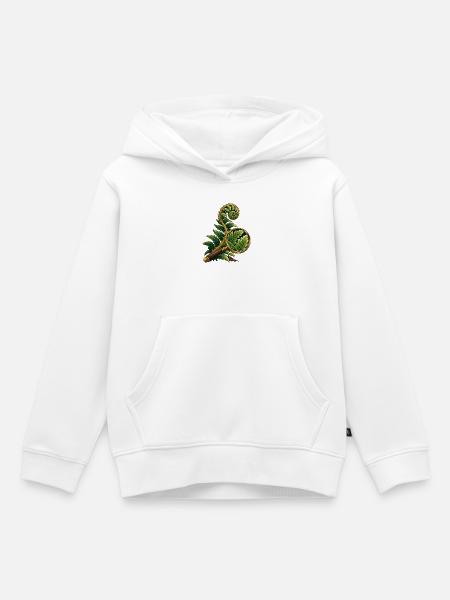 Fern durch eine Feldlinse - Kinder Premium Organic Hoodie - Weiß