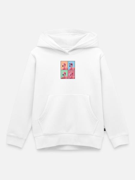 Flamingos Flamingo - Kinder Premium Organic Hoodie - Weiß