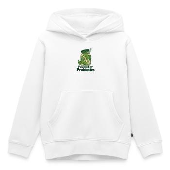 Angetrieben von Probiotika – Fermentierter Lebensmittelliebhaber - Kinder Premium Organic Hoodie - Weiß - Vorne - AI Model Kid Female (0cm)