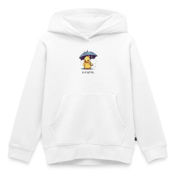 Nice Weather for Ducks – Lustige Regen-Ente - Kinder Premium Organic Hoodie - Weiß - Vorne - AI Model Kid Female (0cm)