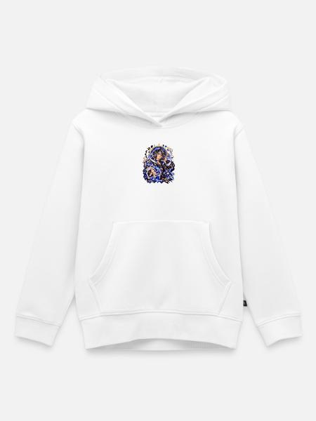 Himmlische Kunst und Astrologie × Musik - Kinder Premium Organic Hoodie - Weiß
