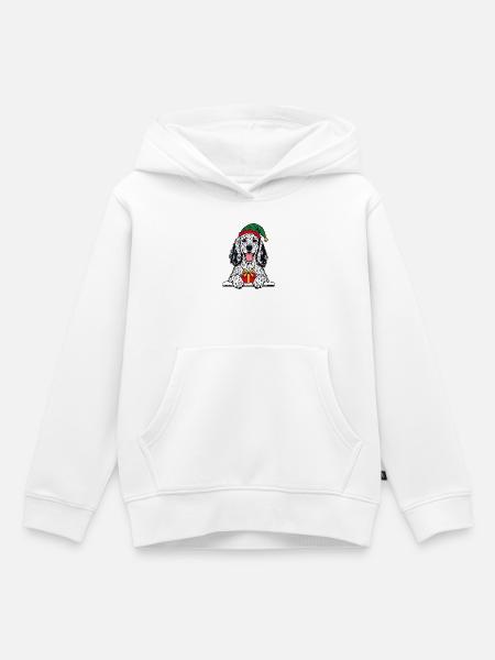 Weihnachten English Setter - Kinder Premium Organic Hoodie - Weiß