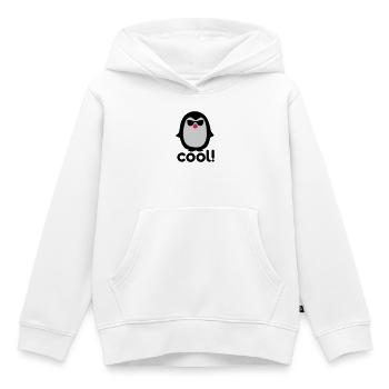 Pinguïn frais - Sweat Premium à capuche enfant bio - blanc - Devant - AI Model Kid Female (0cm)