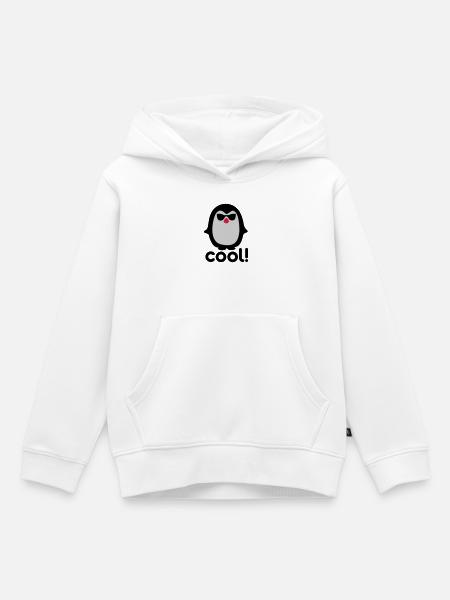 Cool pinguïn - Kinder Premium Organic Hoodie - Weiß
