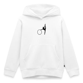 Gymnastique rythmique - Sweat Premium à capuche enfant bio - blanc - Devant - AI Model Kid Female (0cm)