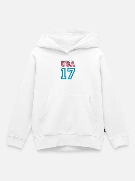 USA 2017 - Kinder Premium Organic Hoodie - Weiß