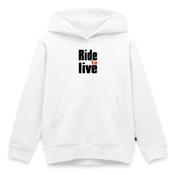 Bikers - Kids Premium Organic Hoodie - white - Front - AI Model Kid Female (0cm)