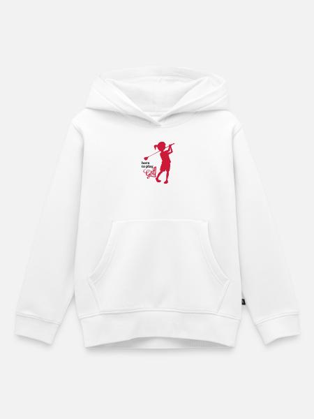 Golf - Kinder Premium Organic Hoodie - Weiß