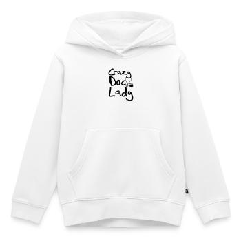 Crazy Doc Lady Doctor Docteur Docteur Médecine Cadeau - Sweat Premium à capuche enfant bio - blanc - Devant - AI Model Kid Female (0cm)