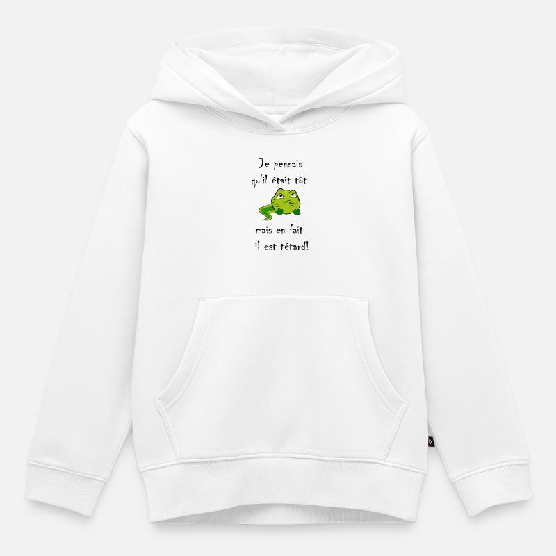 têtard - Sweat Premium à capuche enfant bio - blanc