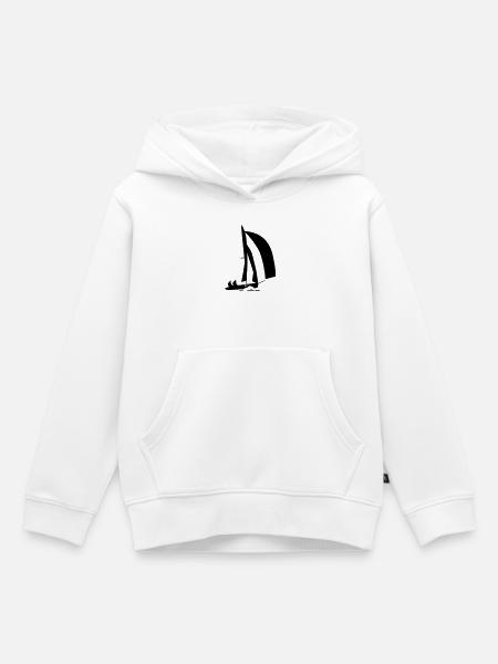 Segelboot - Kinder Premium Organic Hoodie - Weiß