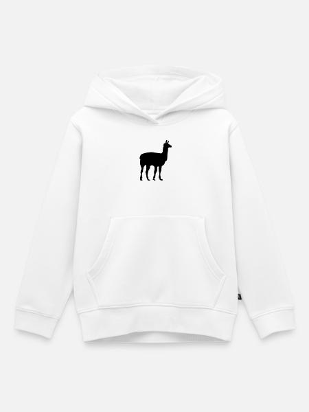 lama - Kinder Premium Organic Hoodie - Weiß