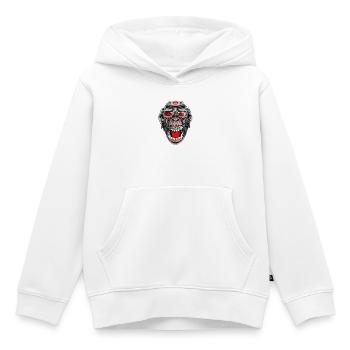 Crazy Monkey - Kinder Premium Organic Hoodie - Weiß - Vorne - AI Model Kid Female (0cm)