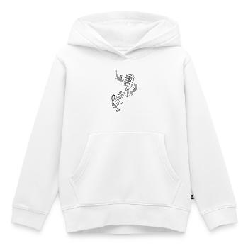 Musik, Notenschlüssel, Mikrophon - Kinder Premium Organic Hoodie - Weiß - Vorne - AI Model Kid Female (0cm)