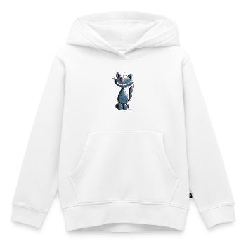 Grinse Katze - Kinder Premium Organic Hoodie - Weiß - Vorne - AI Model Kid Female (0cm)