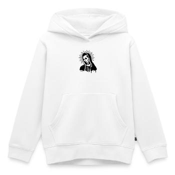 2192215 113811720 Jungfrau Maria betet - Kinder Premium Organic Hoodie - Weiß - Vorne - AI Model Kid Female (0cm)