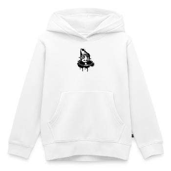 Portrait d’un clown mélancolique en graffitis - Sweat Premium à capuche enfant bio - blanc - Devant - AI Model Kid Female (0cm)