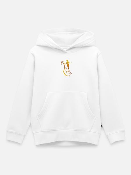Frau und Saxophon - Kinder Premium Organic Hoodie - Weiß