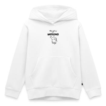Galgo Silhouette - Kontur - Kinder Premium Organic Hoodie - Weiß - Vorne - AI Model Kid Female (0cm)