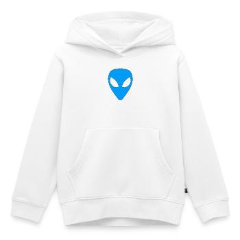 Alien - (Blau) - Kinder Premium Organic Hoodie - Weiß - Vorne - AI Model Kid Female (0cm)