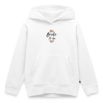 Fiançailles de mariage nuptial - Sweat Premium à capuche enfant bio - blanc - Devant - AI Model Kid Female (0cm)