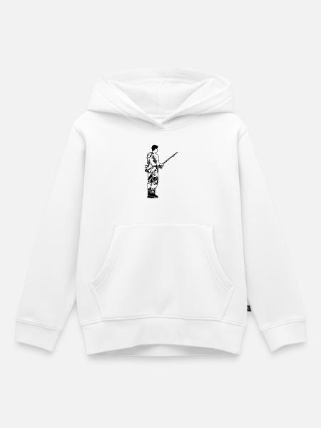 Sportangler - Kinder Premium Organic Hoodie - Weiß