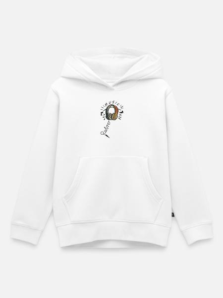 Retro Musik - Kinder Premium Organic Hoodie - Weiß