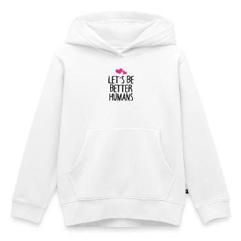 Mensch Menschen Erde Spruch - Kinder Premium Organic Hoodie - Weiß - Vorne - AI Model Kid Female (0cm)