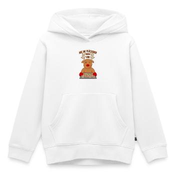 Auf die Plätzchen fertig los Spruch Rentier Backen - Kinder Premium Organic Hoodie - Weiß - Vorne - AI Model Kid Female (0cm)